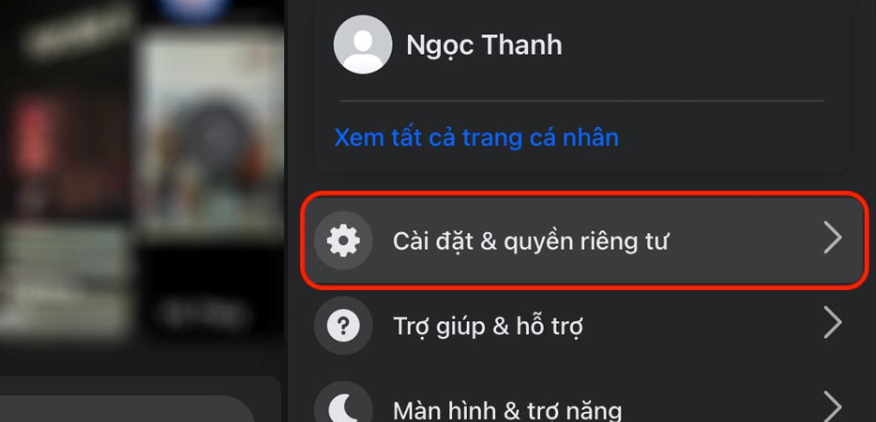 Cài đặt Facebook